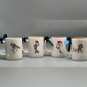 Lot of 4 Rae Dunn Toy Story mugs / cups